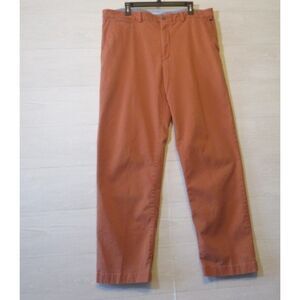 LL Bean Pants Mens 40x34 Rust Classic Fit Flat Front Dress Chinos Casual Office